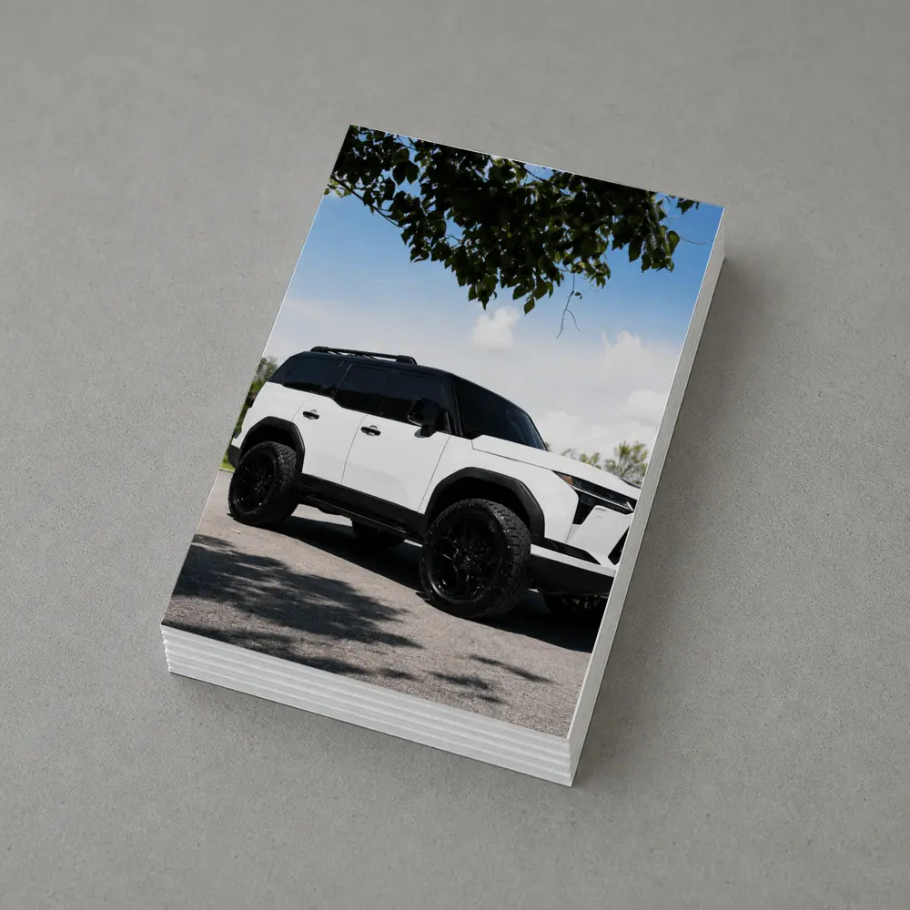 Lexus GX White SUV Parked Outdoors – Postcards