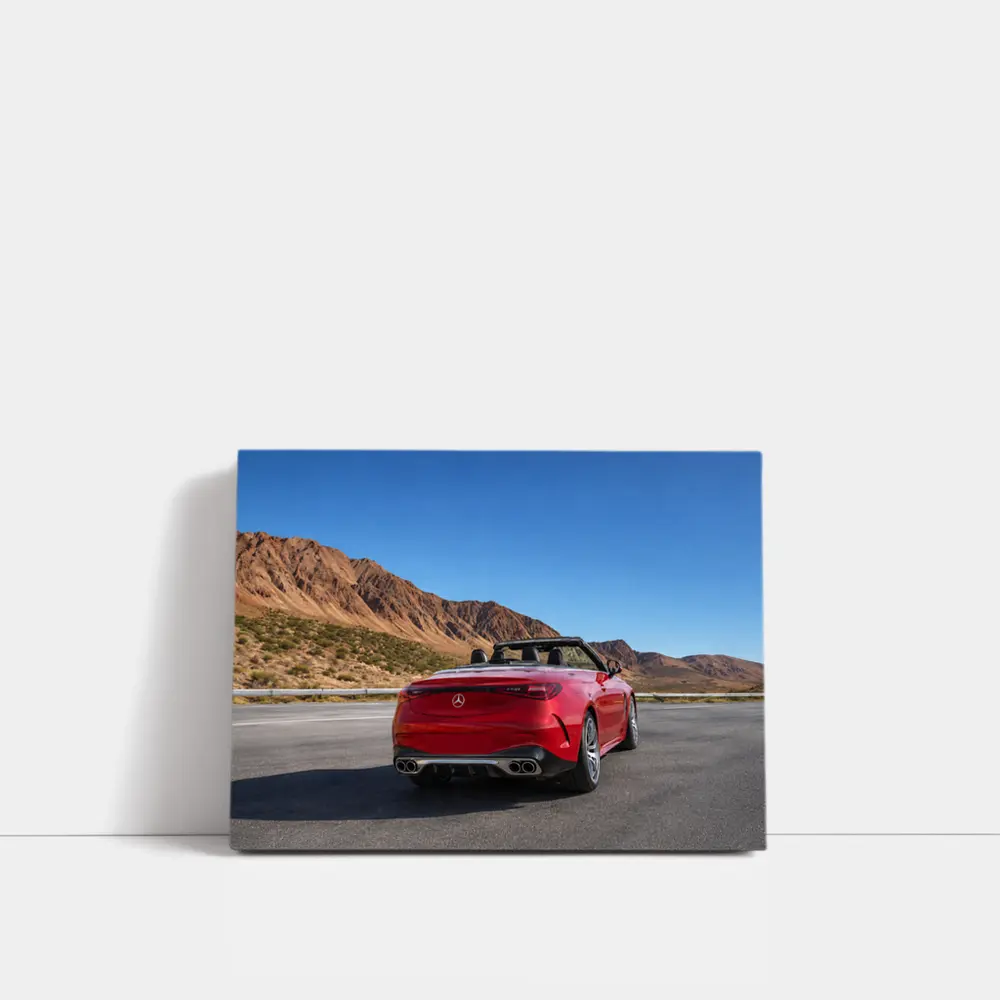Mercedes AMG Cabriolet Red Desert Mountain Road – Wall Art
