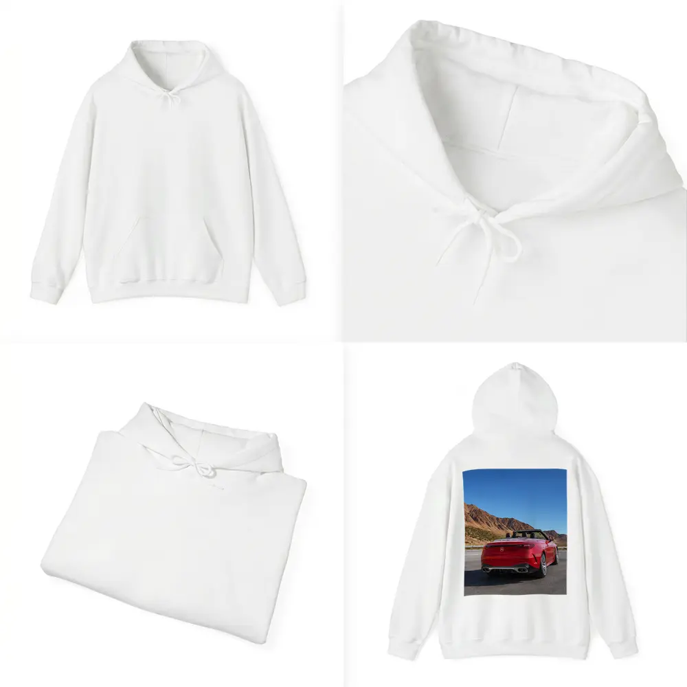 Mercedes AMG Cabriolet Red Desert Mountain Road – Hoodies