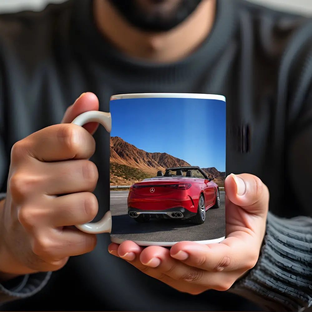 Mercedes AMG Cabriolet Red Desert Mountain Road – Mugs