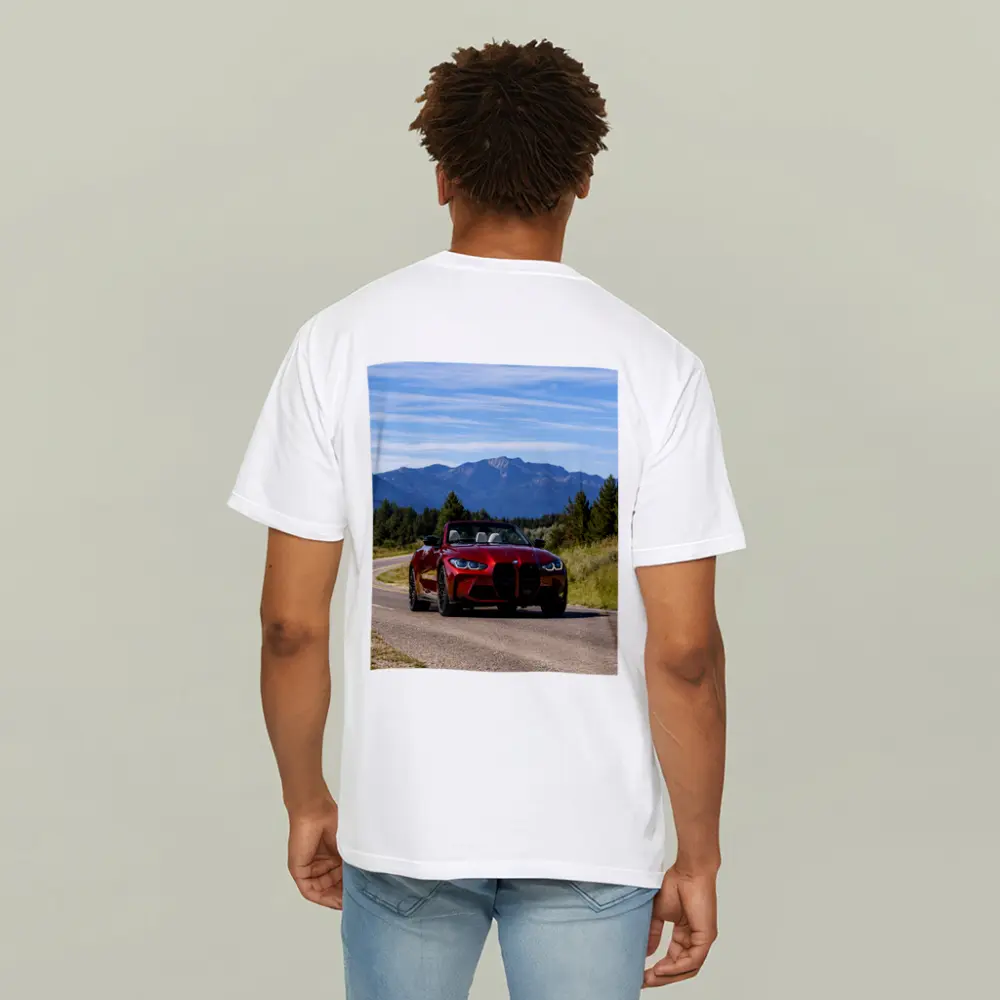 BMW M4 Convertible Red Mountain Road Drive – T-Shirts