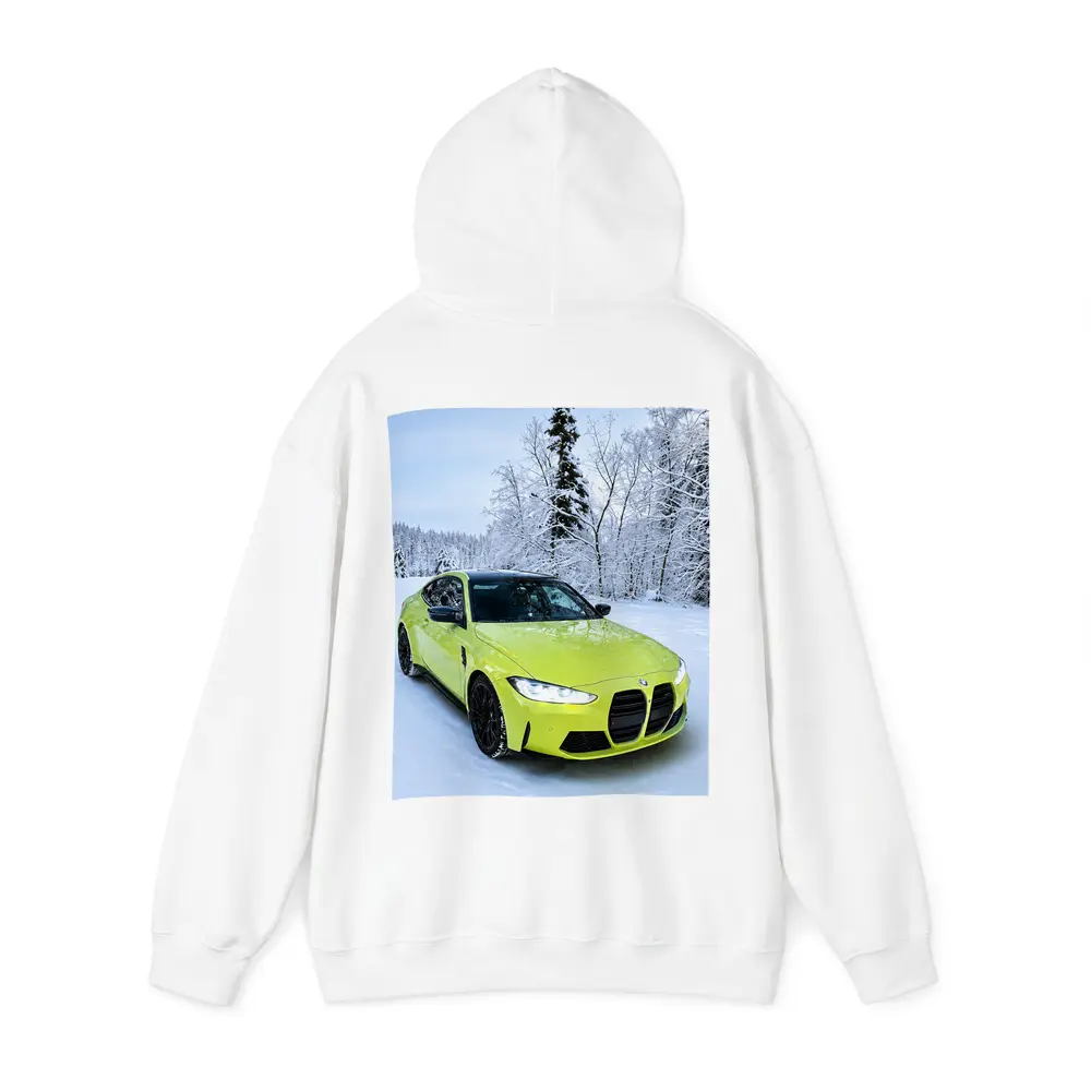 BMW M4 Lime Green Snow Winter Forest – Hoodies