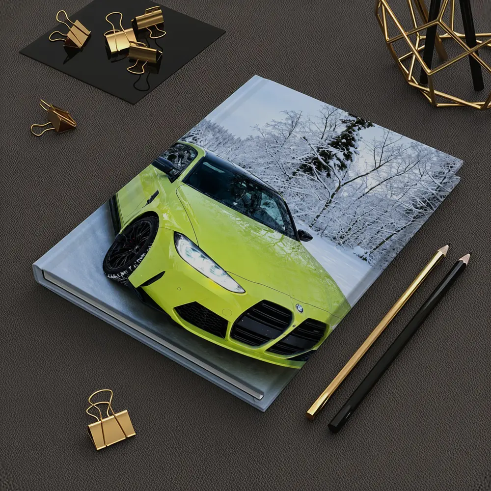 BMW M4 Lime Green Snow Winter Forest – Notebooks