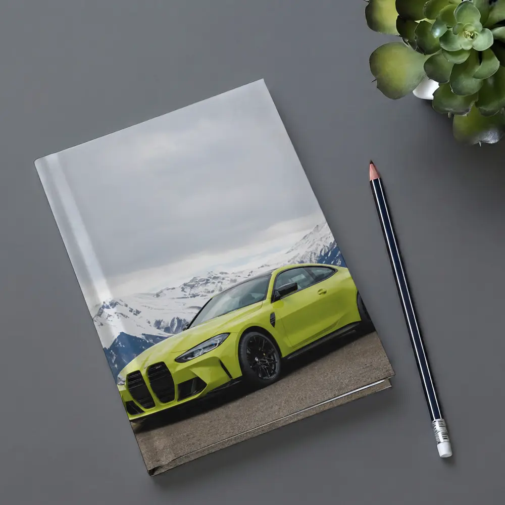 BMW M4 Coupe Green Alpine Mountain Background – Notebooks