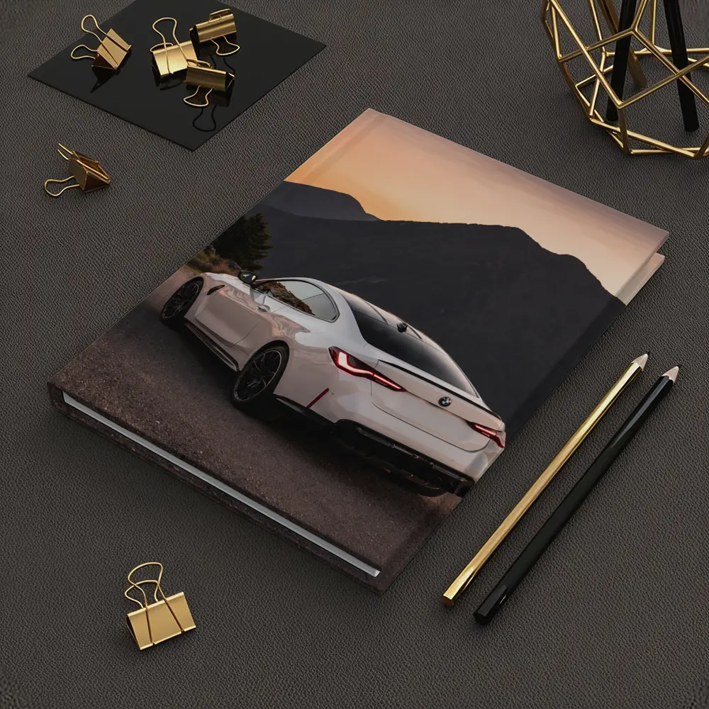BMW M4 White Coupe Mountain Sunset View – Notebooks