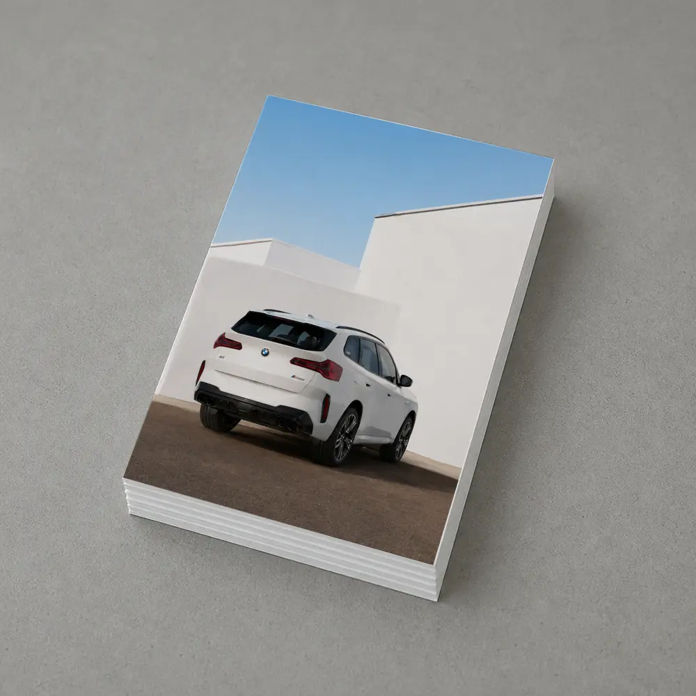 BMW X3 White SUV Minimal Architecture Background – Postcards
