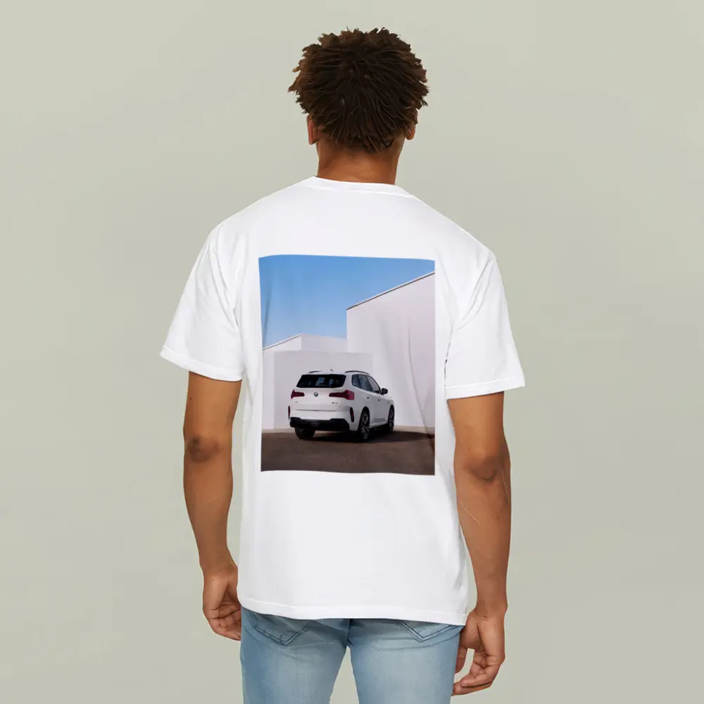 BMW X3 White SUV Minimal Architecture Background – T-Shirts