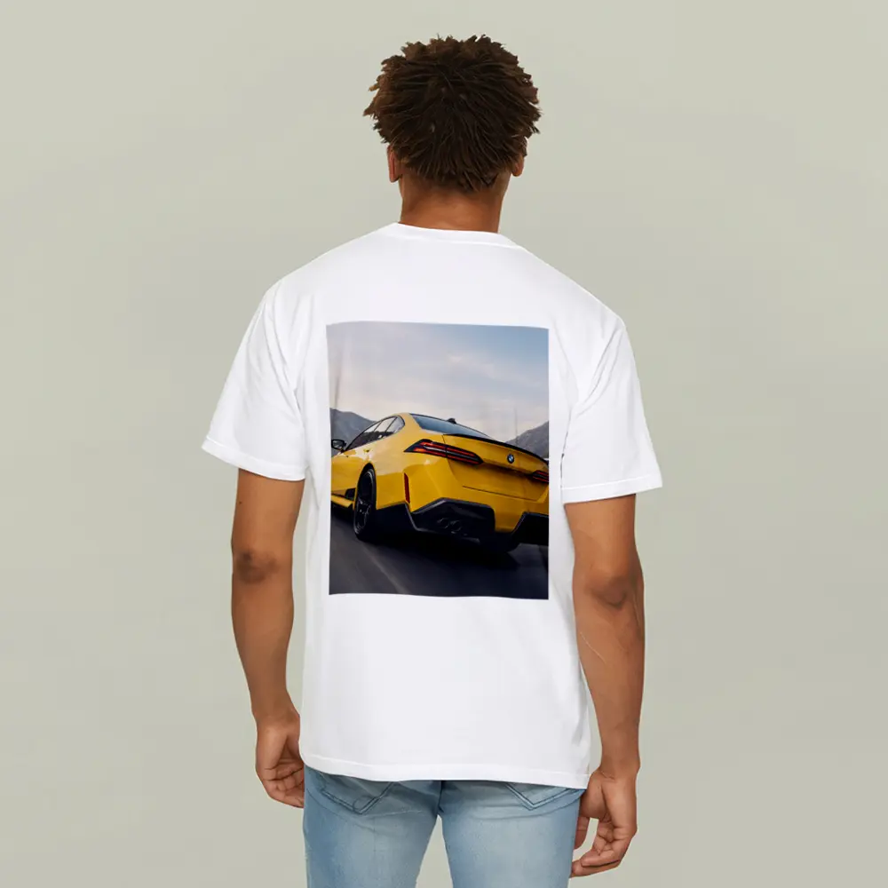 BMW M4 Yellow Coupe Mountain Road – T-Shirts