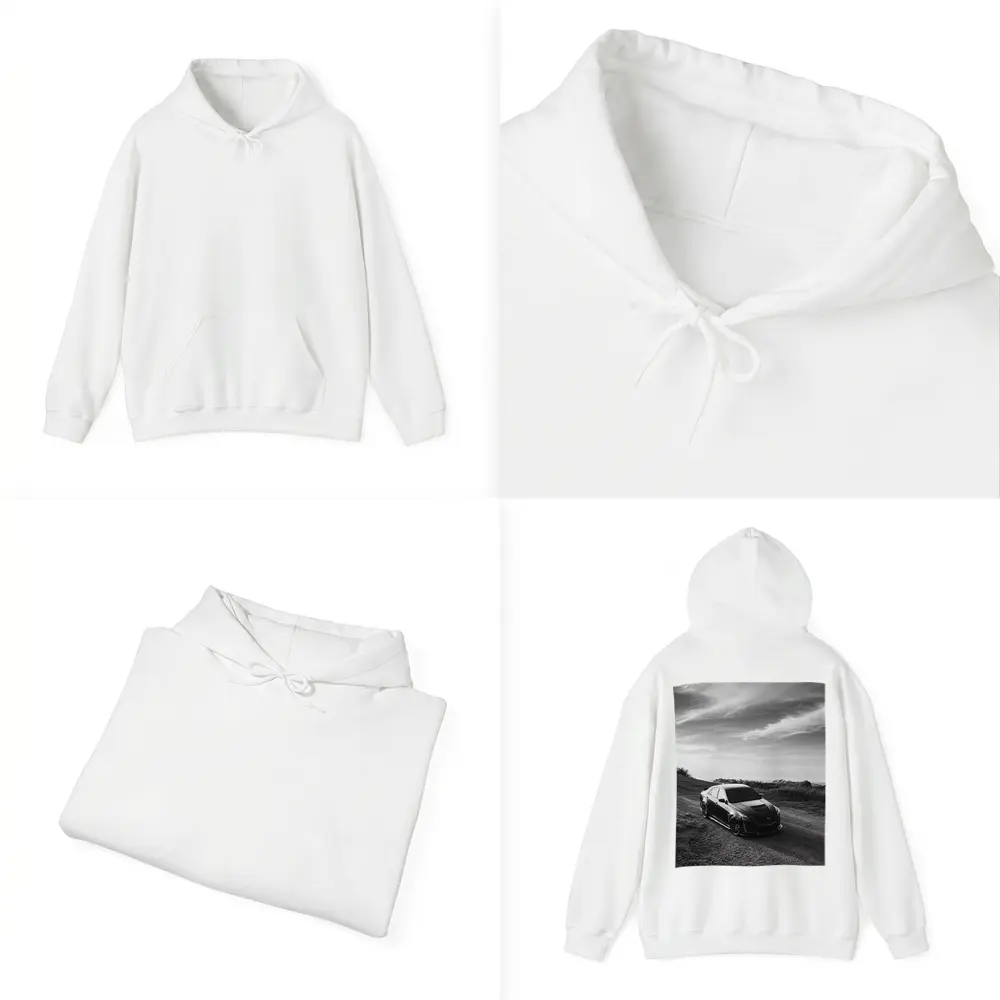 Cadillac CTS Black and White Rural Road – Hoodies
