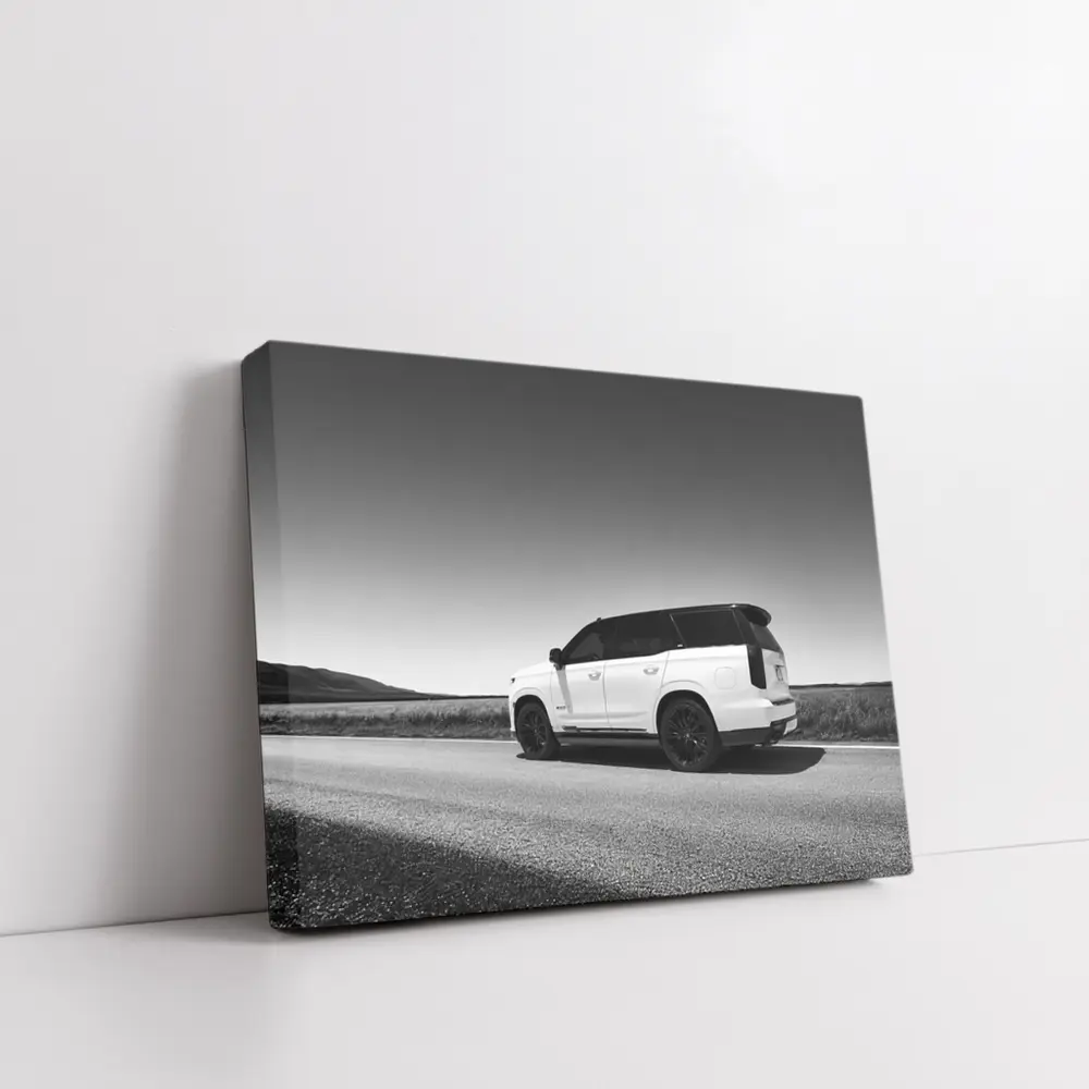 Cadillac Escalade Black White Open Road – Wall Art