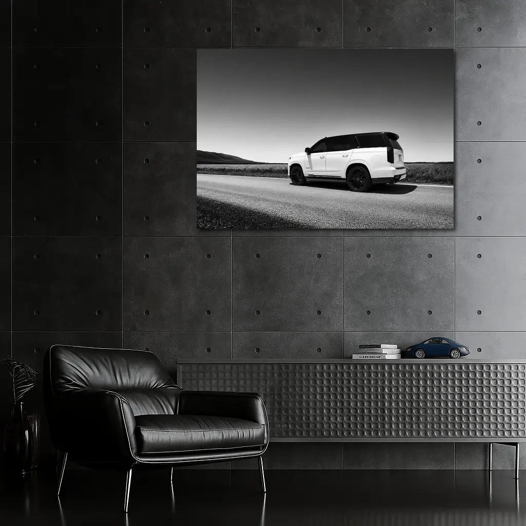 Cadillac Escalade Black White Open Road – Wall Art