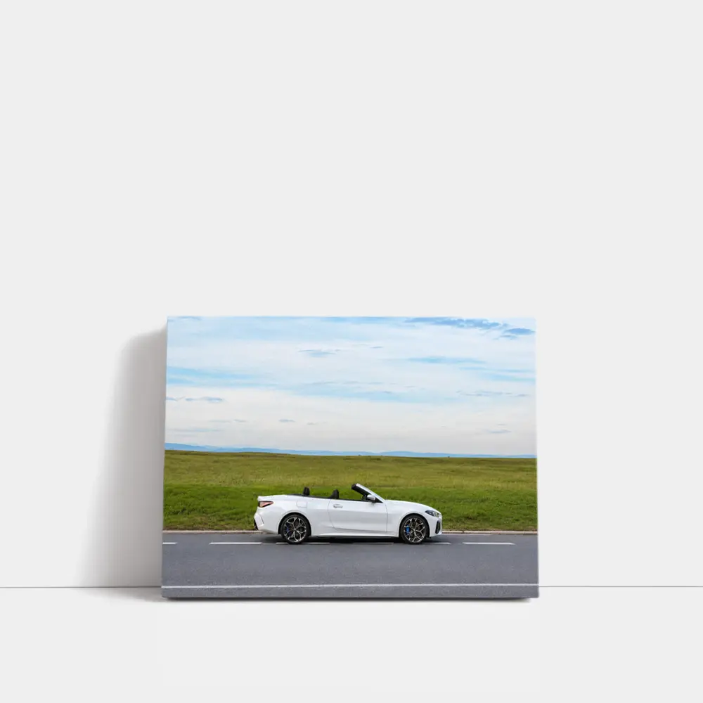 BMW 4 Series Convertible White Open Road – Wall Art