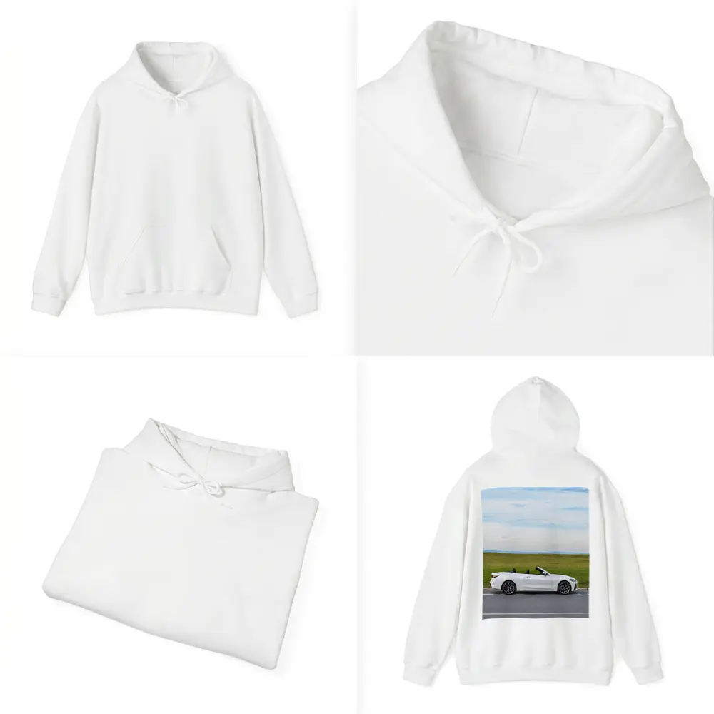BMW 4 Series Convertible White Open Road – Hoodies