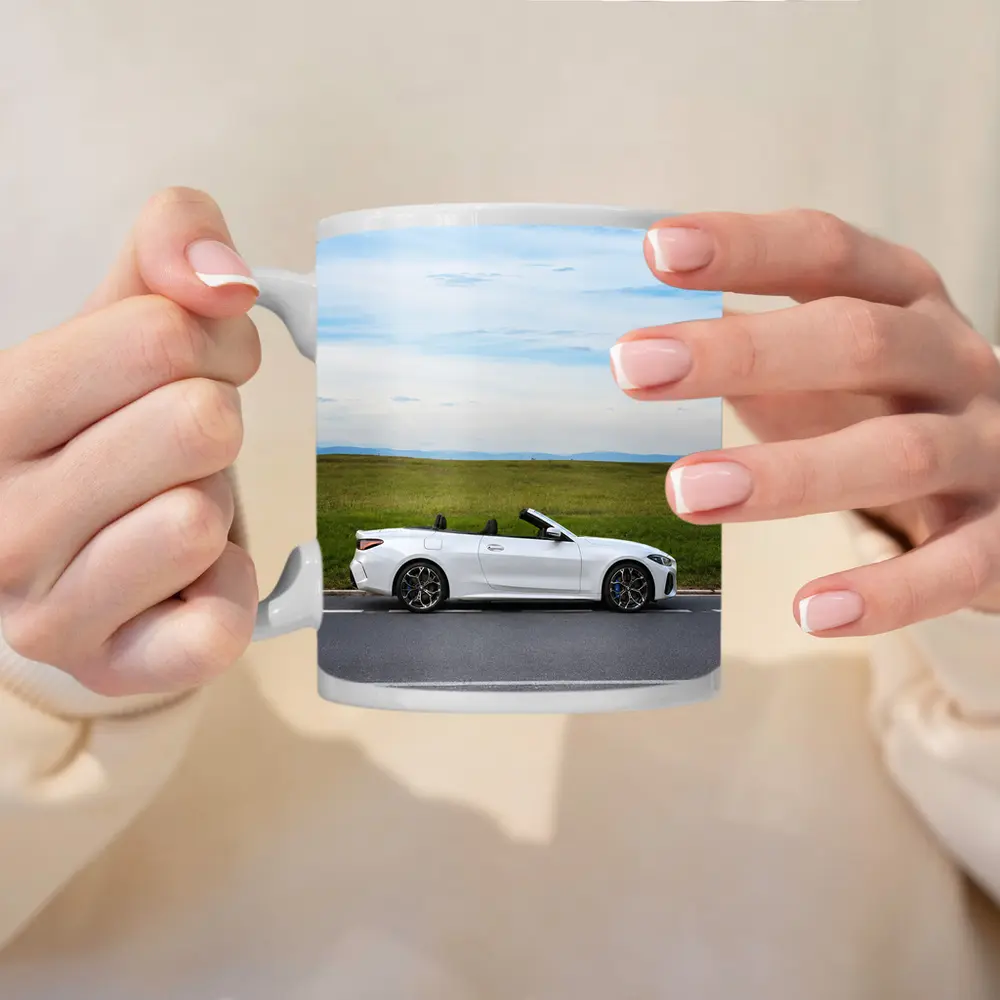 BMW 4 Series Convertible White Open Road – Mugs