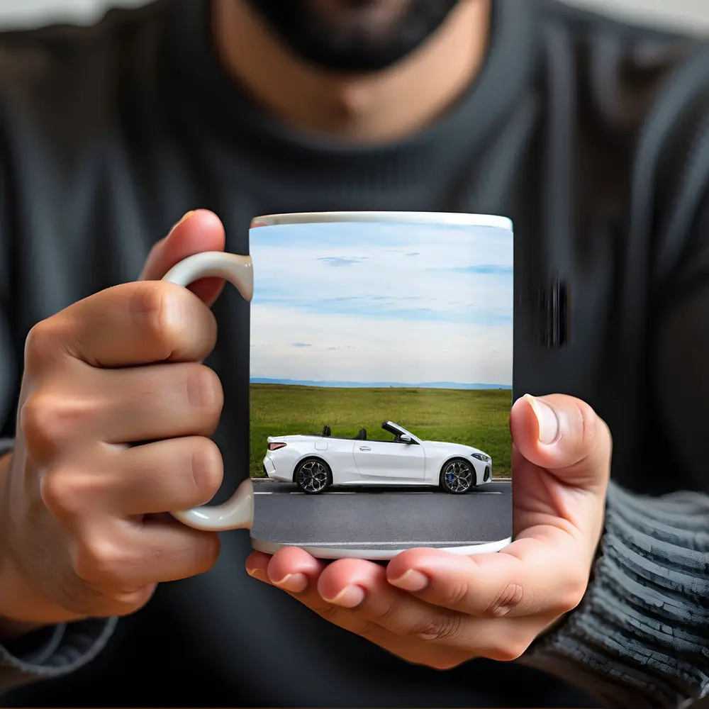 BMW 4 Series Convertible White Open Road – Mugs