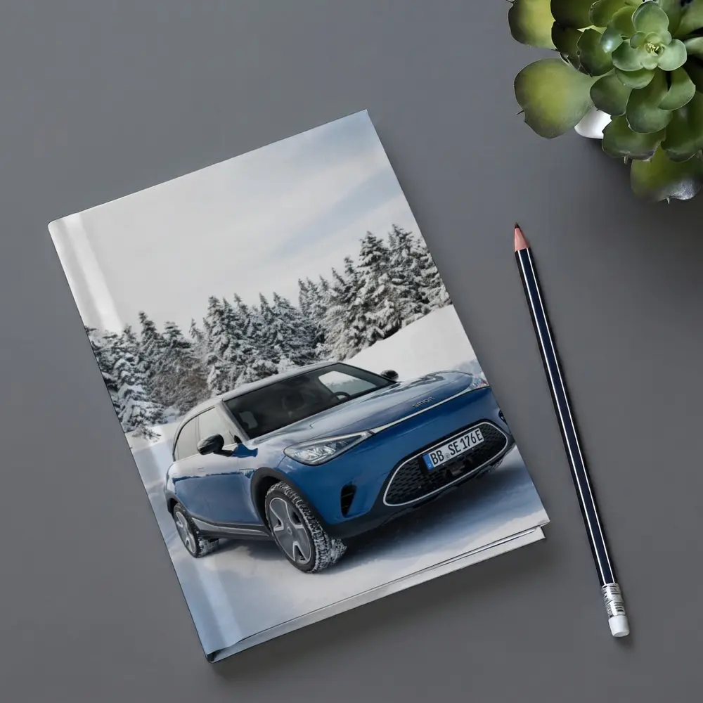 Smart Car Blue SUV Snowy Winter Forest – Notebooks