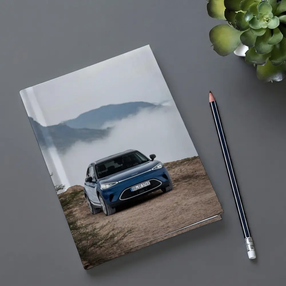Smart Car Blue Parked Mountain Fog – Notebooks