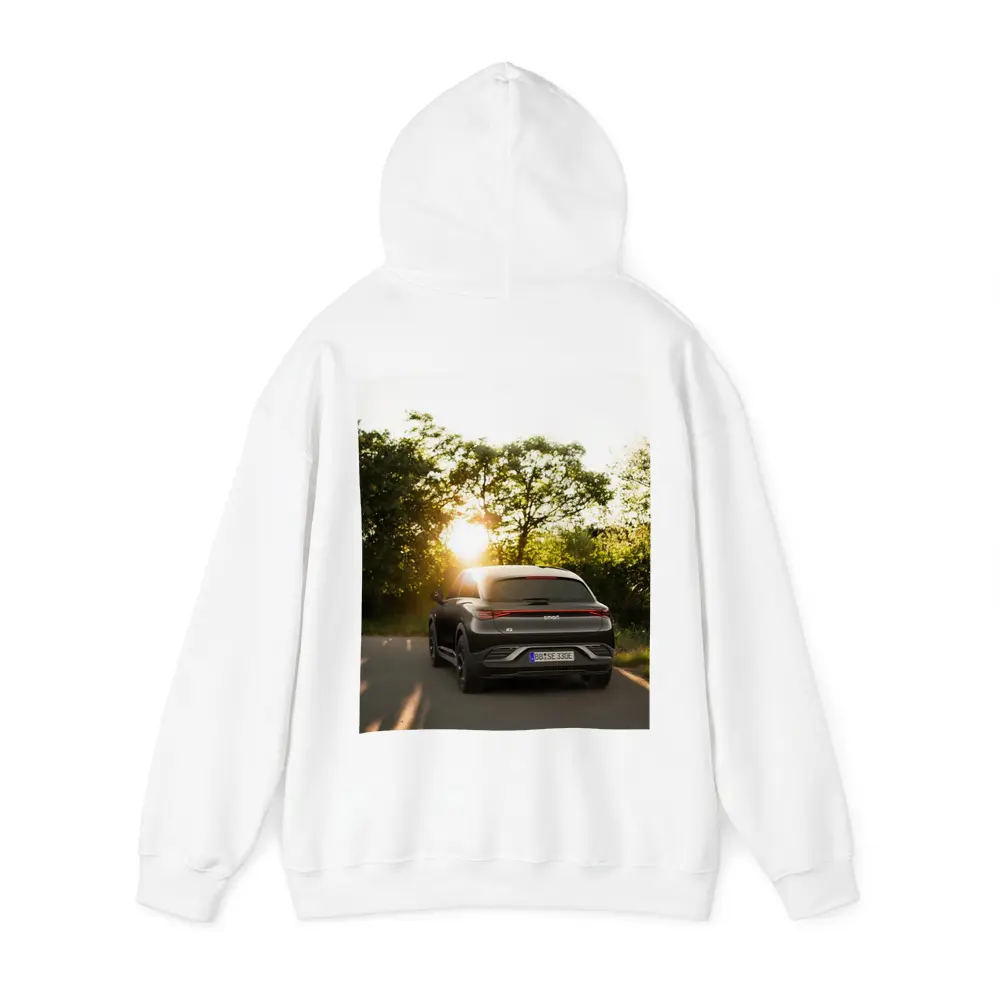 Smart Car Driving Road Golden Sunset Light – Hoodies