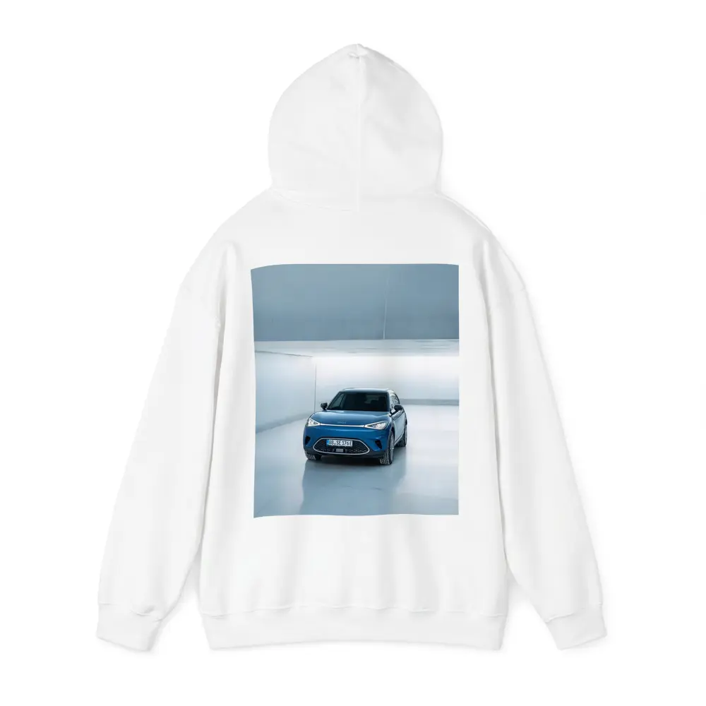Smart Car Blue Electric SUV Studio Garage – Hoodies