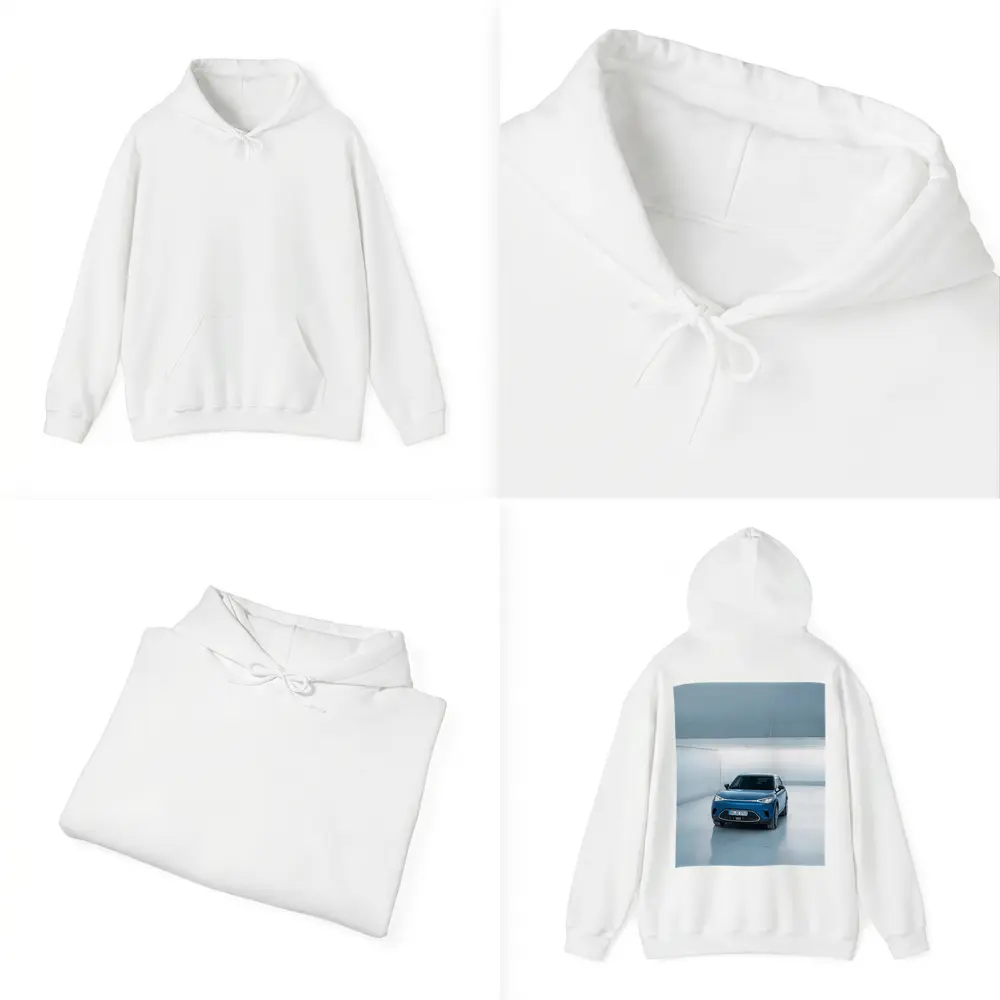 Smart Car Blue Electric SUV Studio Garage – Hoodies