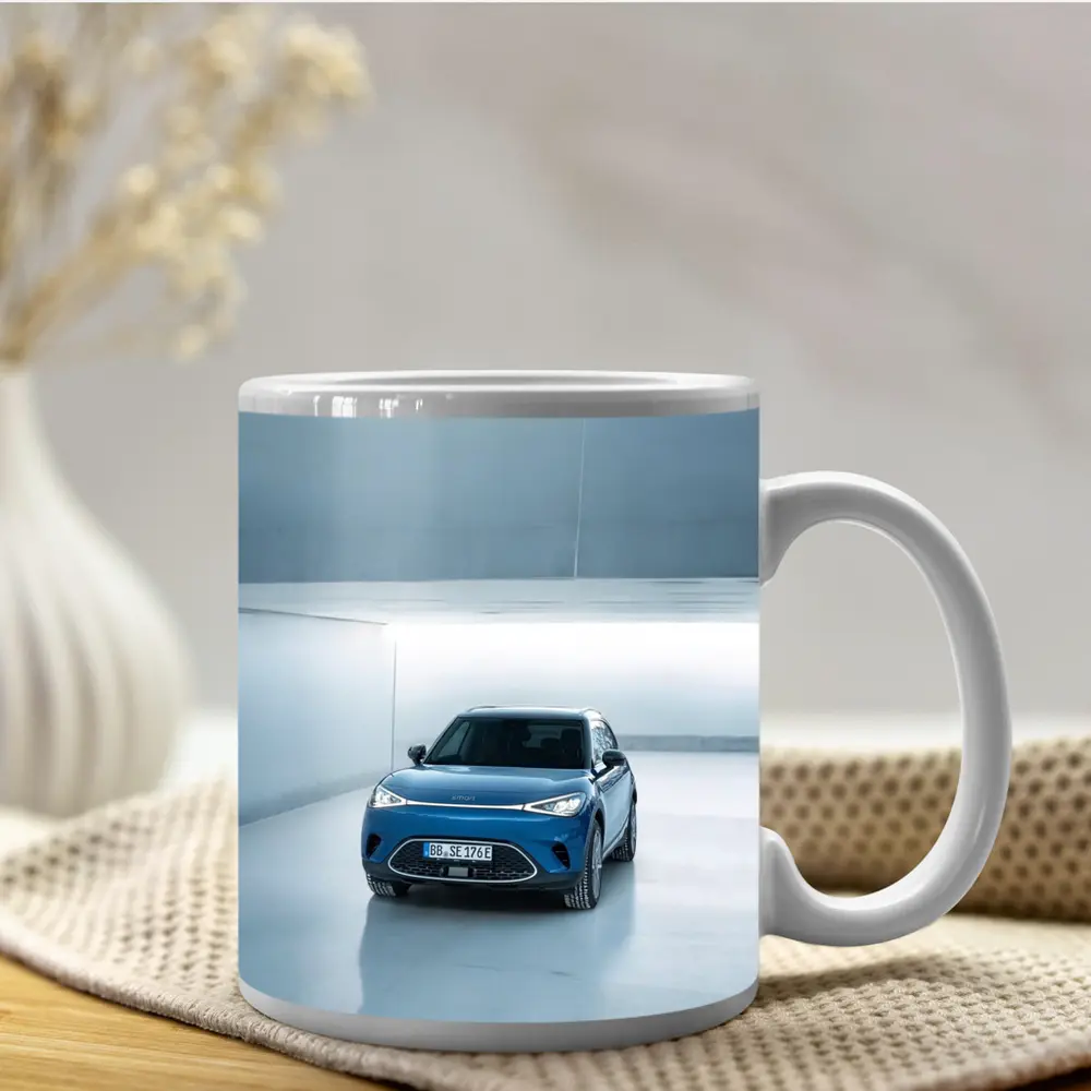 Smart Car Blue Electric SUV Studio Garage – Mugs