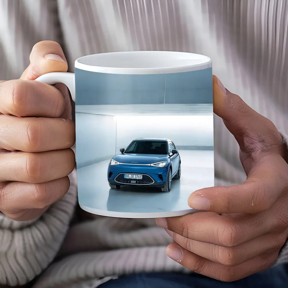 Smart Car Blue Electric SUV Studio Garage – Mugs