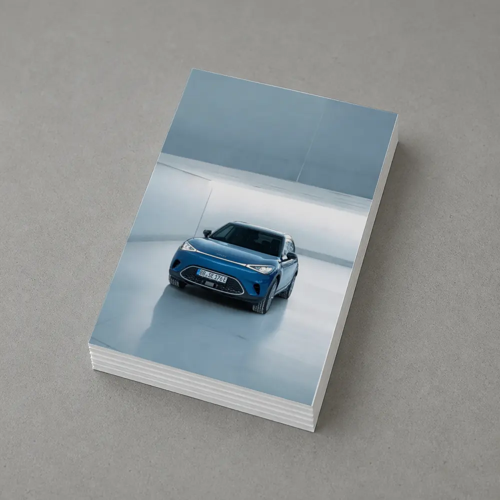 Smart Car Blue Electric SUV Studio Garage – Postcards