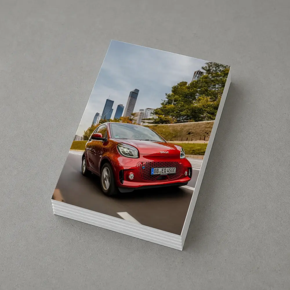 Smart EQ Fortwo Red City Skyline Drive – Postcards