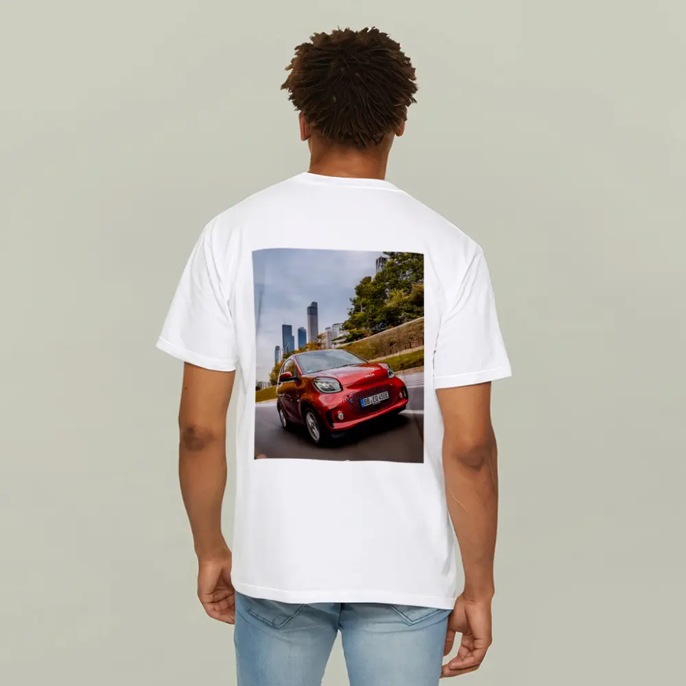 Smart EQ Fortwo Red City Skyline Drive – T-Shirts
