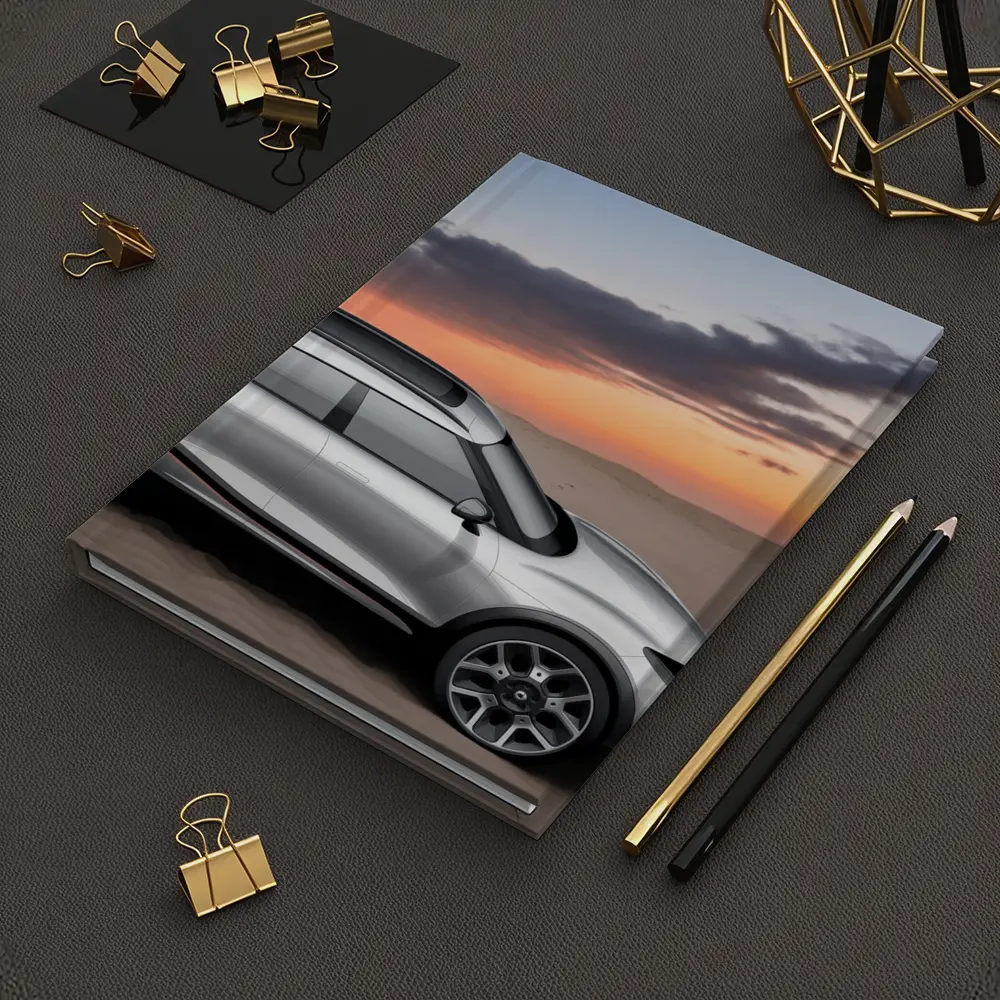Smart Car Silver SUV Desert Sunset Scene – Notebooks