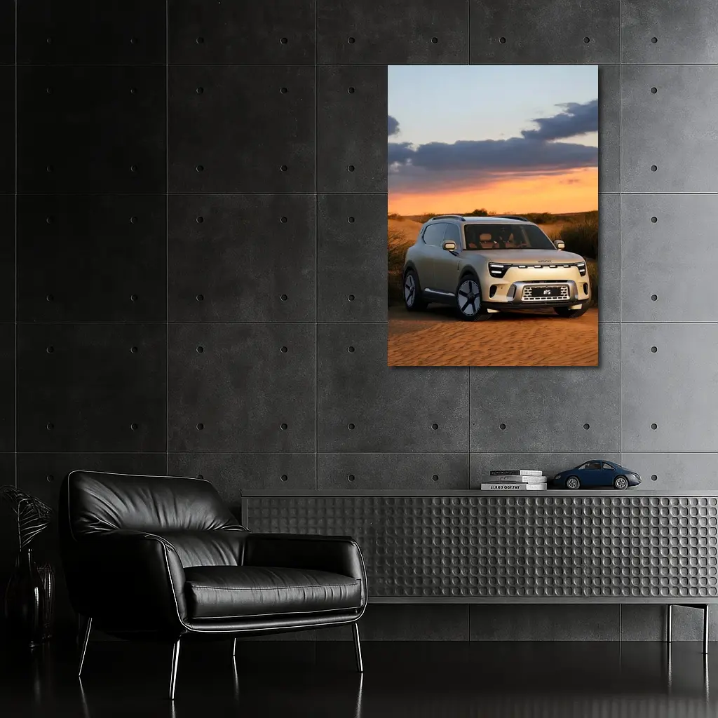 Smart Car SUV Desert Sunset Dunes – Wall Art