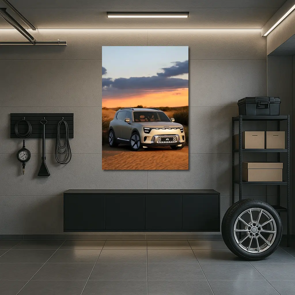 Smart Car SUV Desert Sunset Dunes – Wall Art