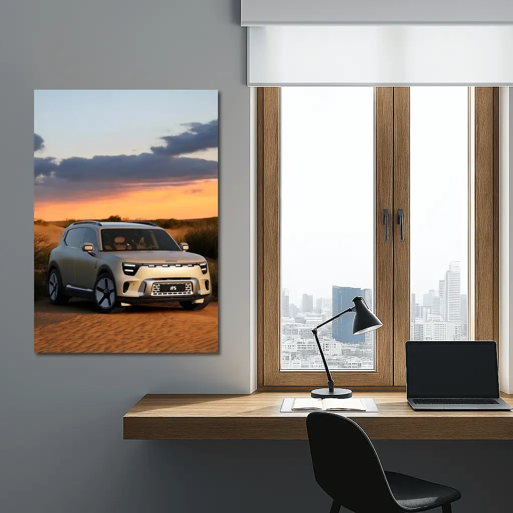Smart Car SUV Desert Sunset Dunes – Wall Art
