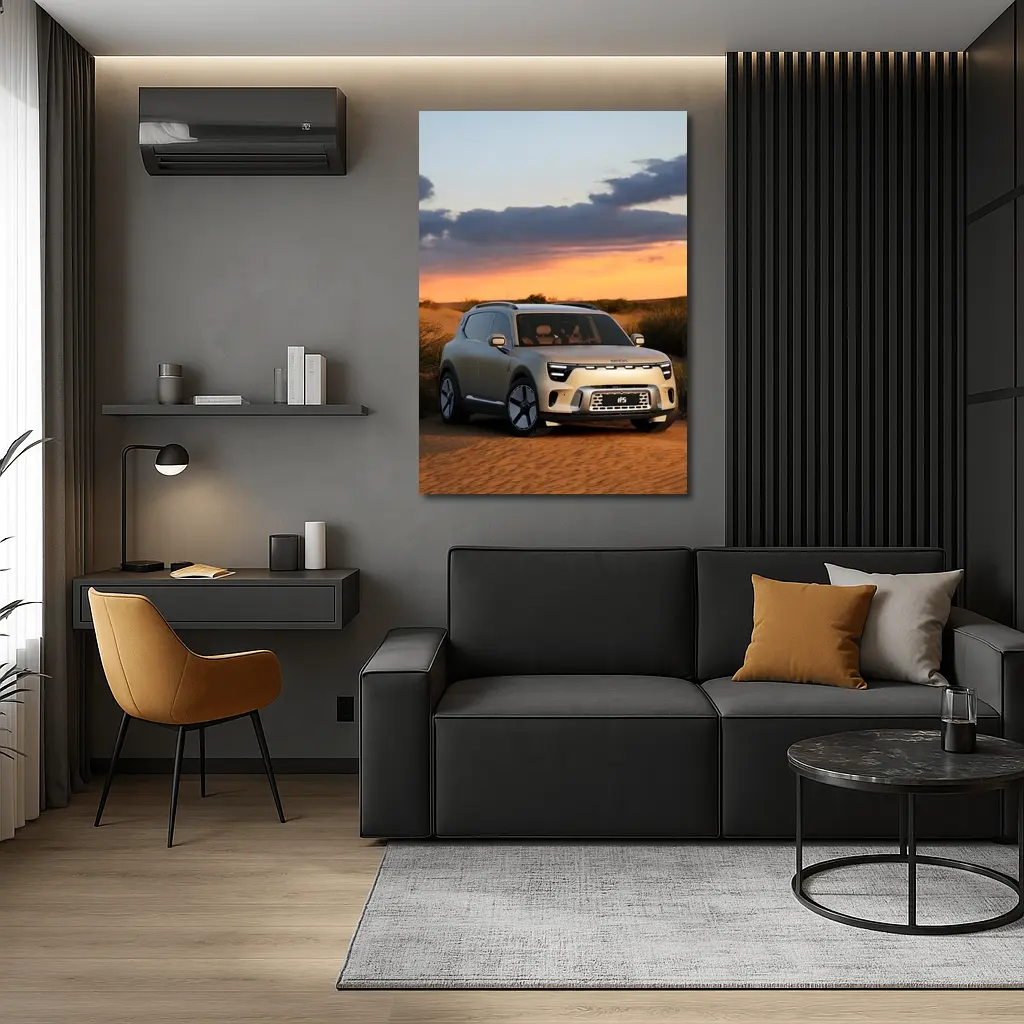 Smart Car SUV Desert Sunset Dunes – Wall Art