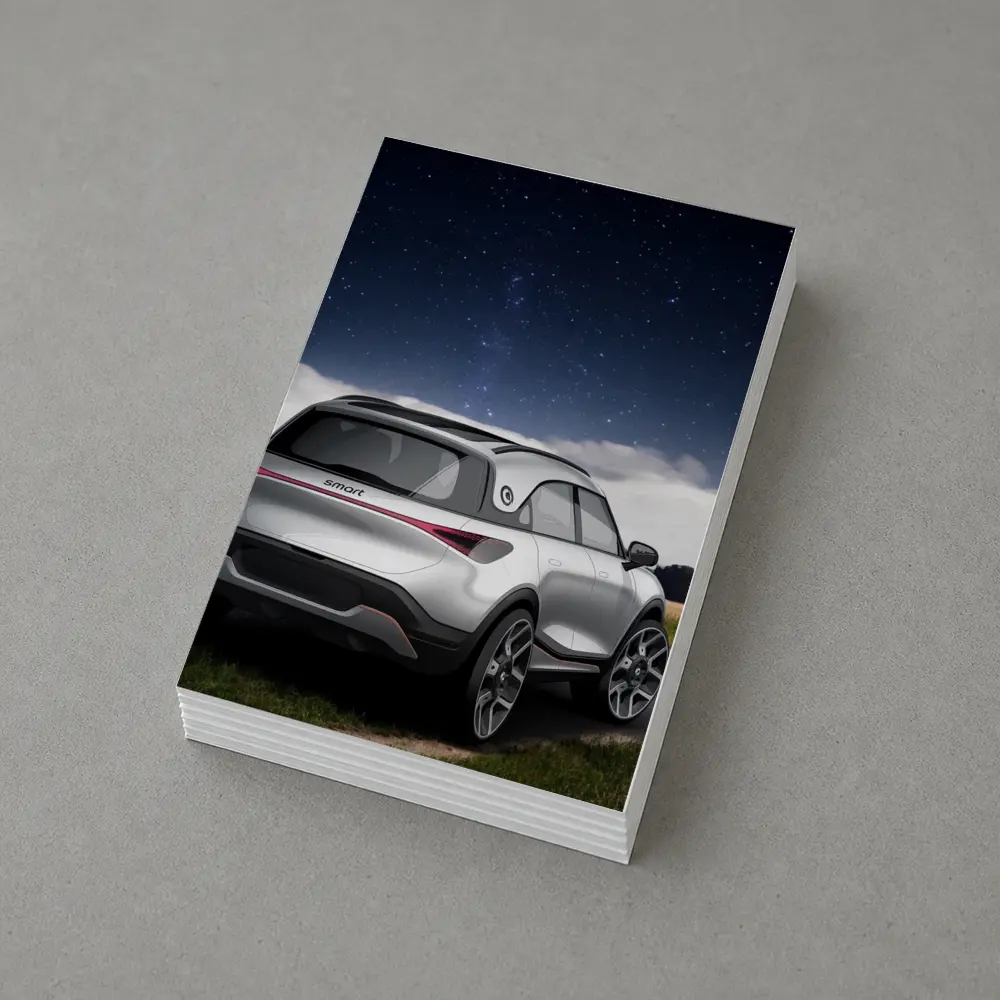 Smart Car Rear View Starry Night Sky – Postcards