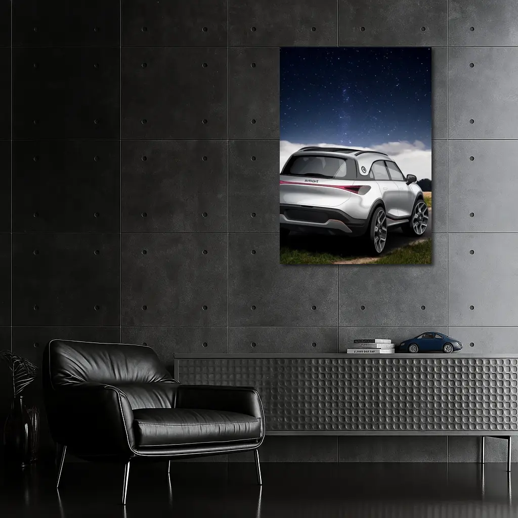 Smart Car Rear View Starry Night Sky – Wall Art