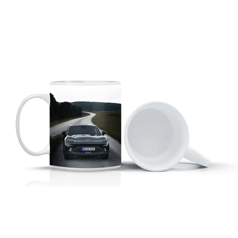 Smart Car On Winding Country Gravel Road – Mugs