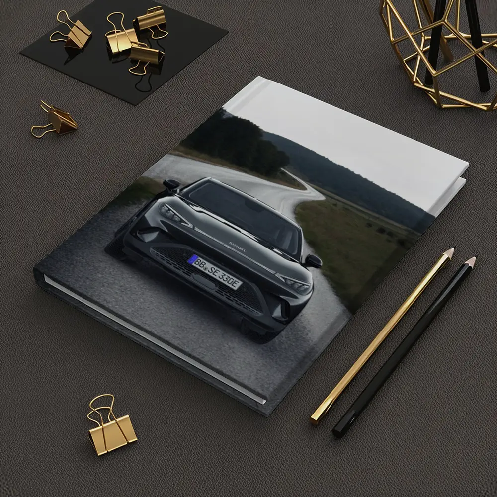 Smart Car On Winding Country Gravel Road – Notebooks