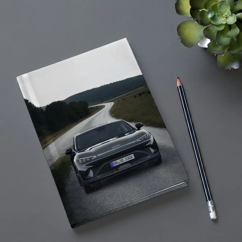 Smart Car On Winding Country Gravel Road – Notebooks