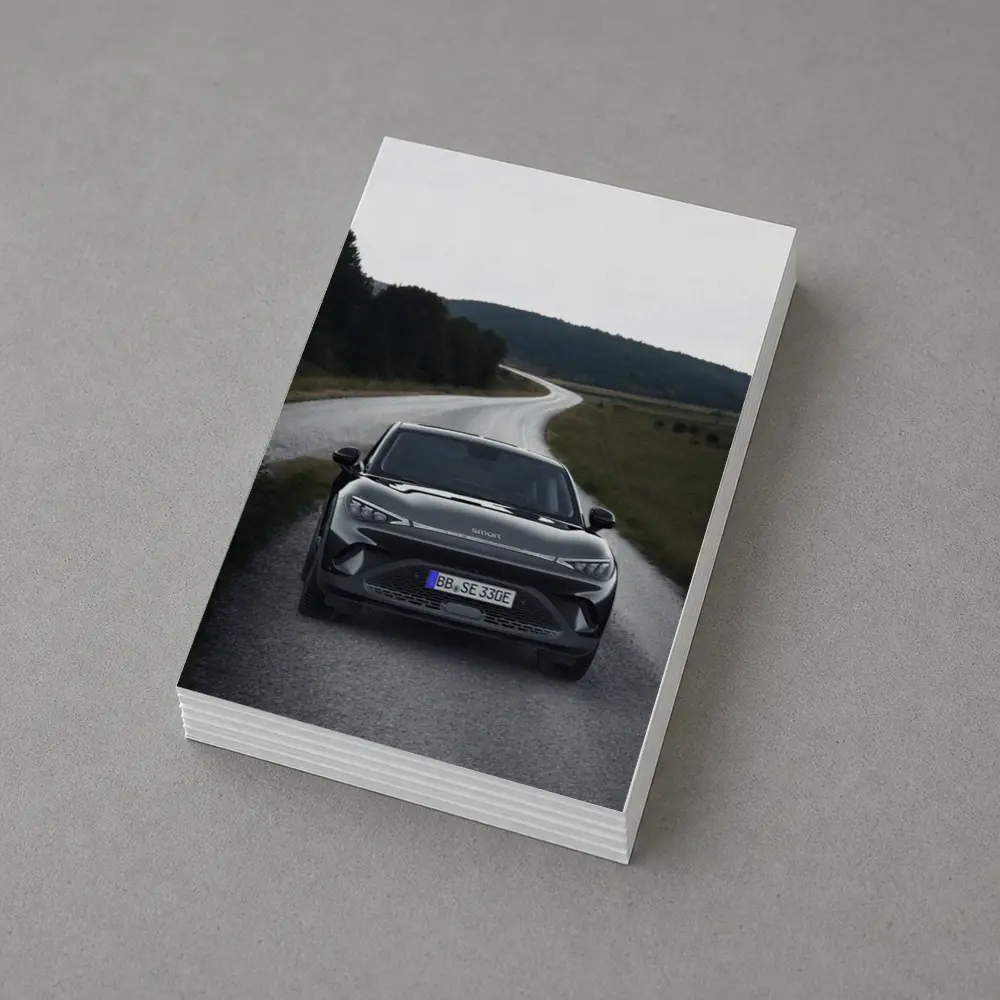 Smart Car On Winding Country Gravel Road – Postcards