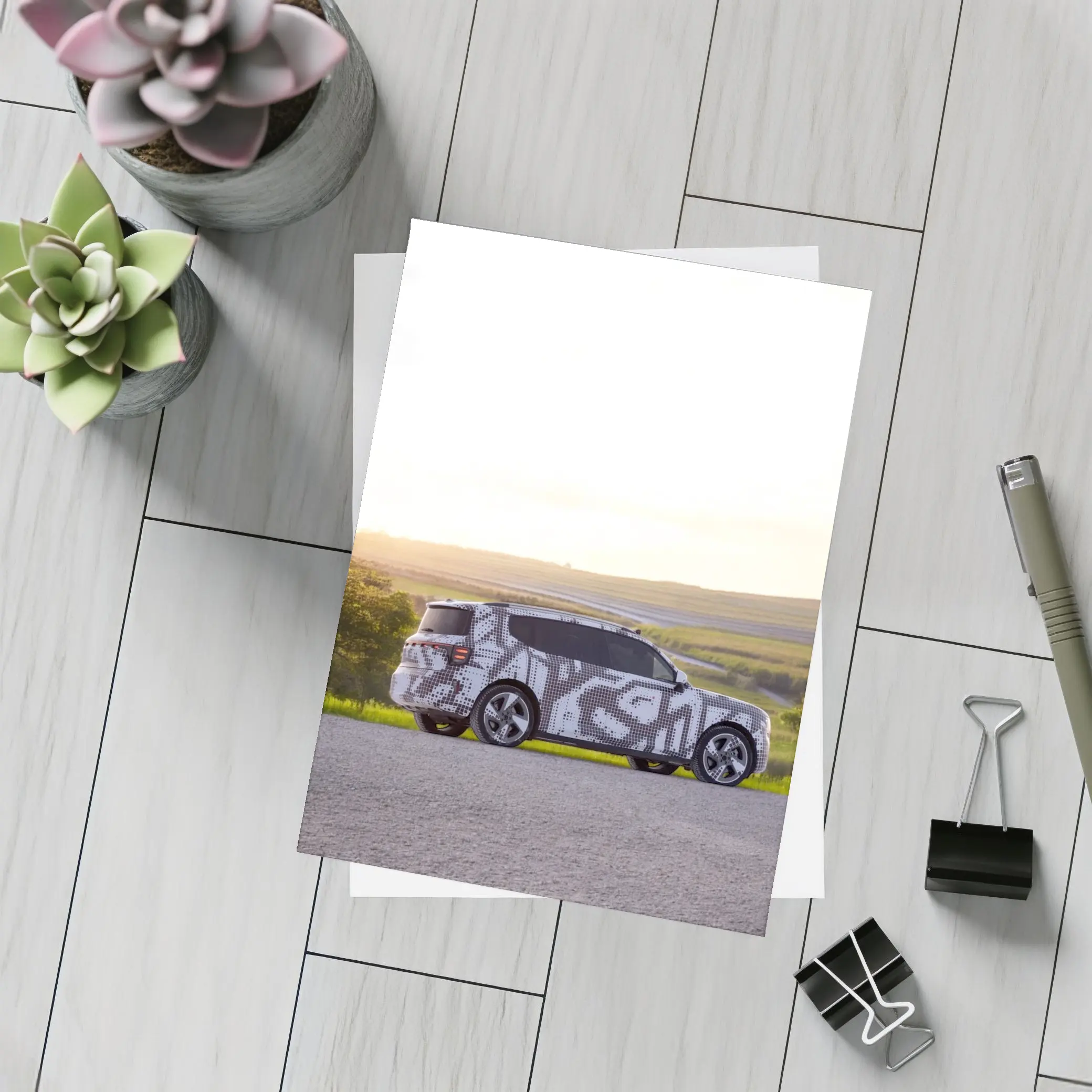 Smart Car Camouflage Wrap Golden Countryside Sunset – Postcards