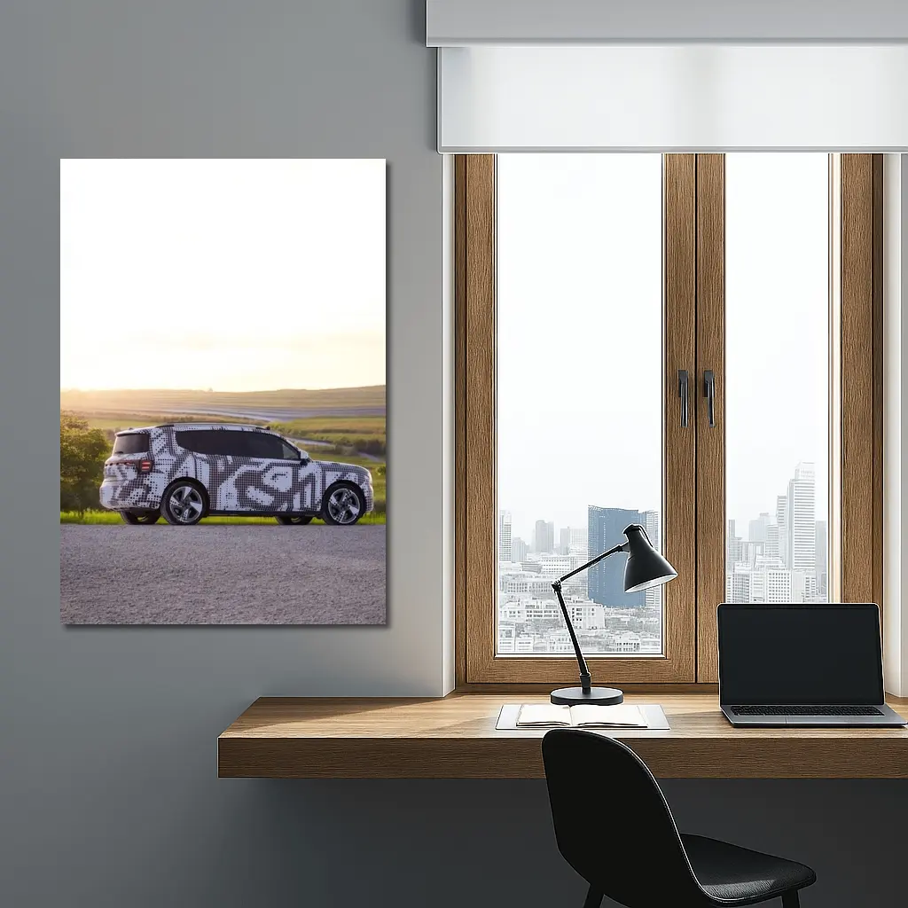 Smart Car Camouflage Wrap Golden Countryside Sunset – Wall Art