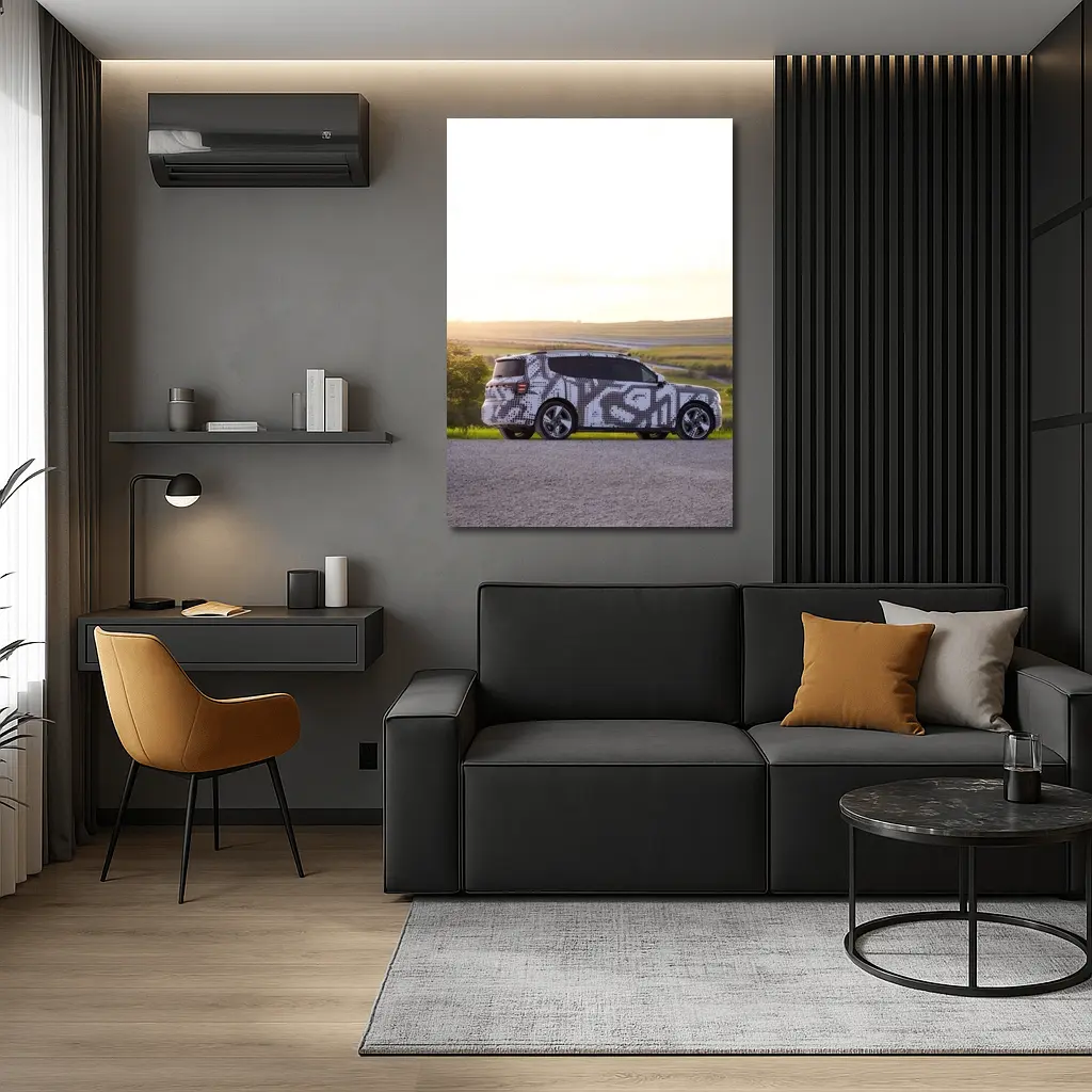 Smart Car Camouflage Wrap Golden Countryside Sunset – Wall Art