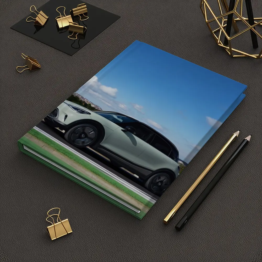 Smart Car Green Highway City Background – Notebooks