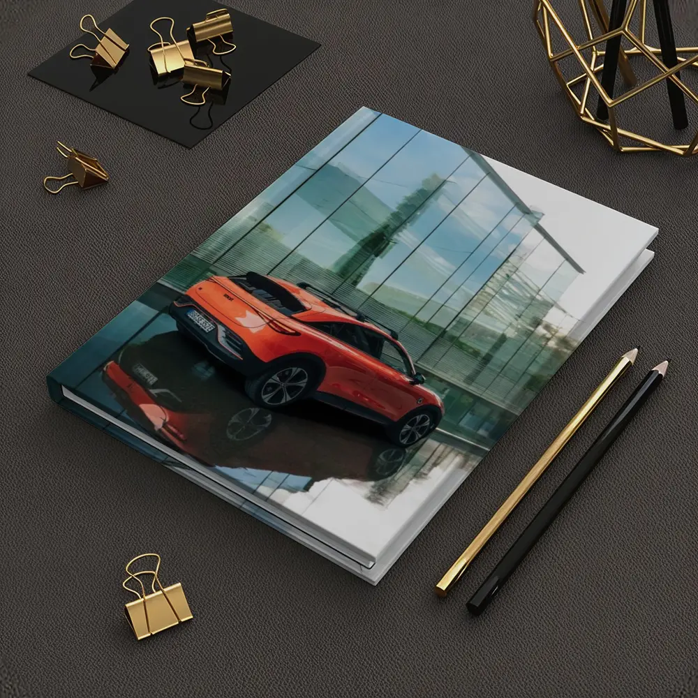 Smart Car Orange SUV Glass Building – Notebooks
