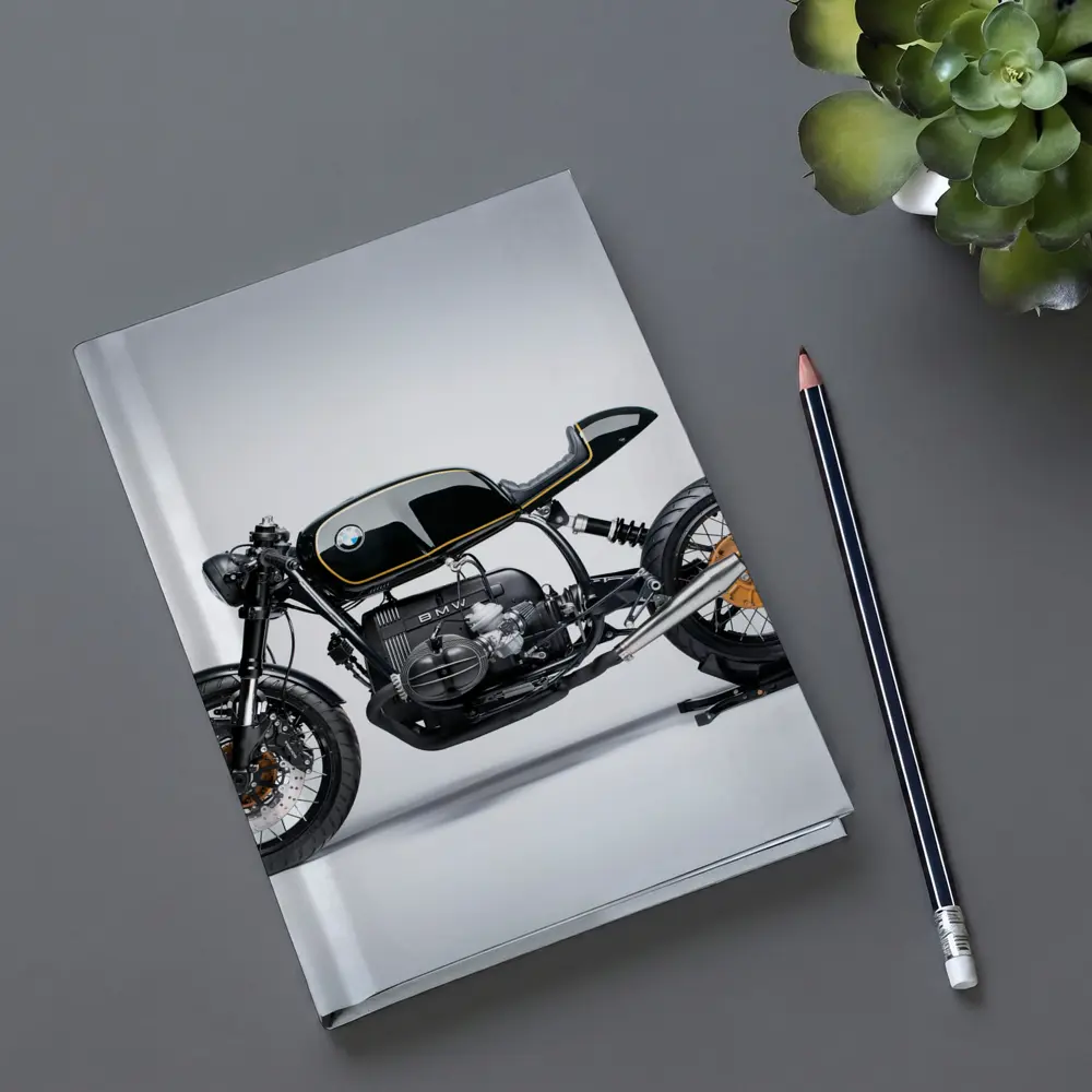 BMW Cafe Racer Custom Motorcycle Black Gold – Notebooks