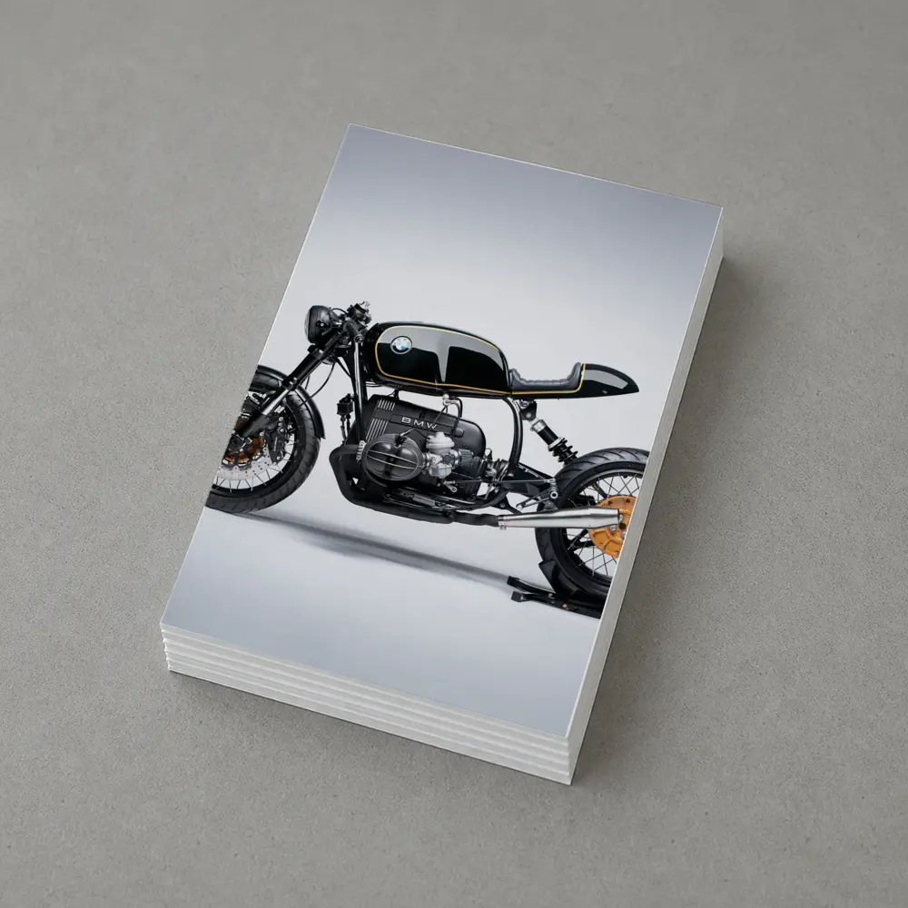 BMW Cafe Racer Custom Motorcycle Black Gold – Postcards