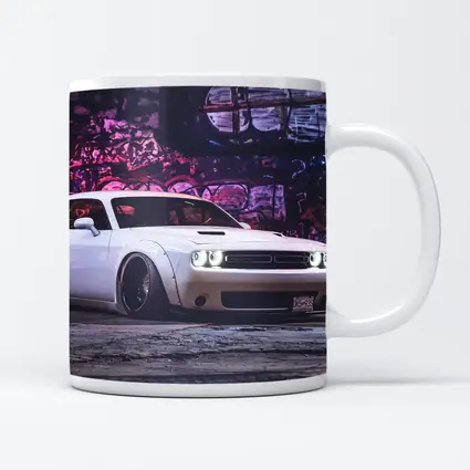 Dodge Challenger Wide Body Graffiti Wall Night