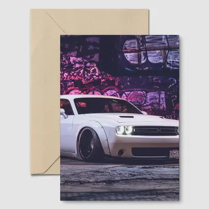 Dodge Challenger Wide Body Graffiti Wall Night