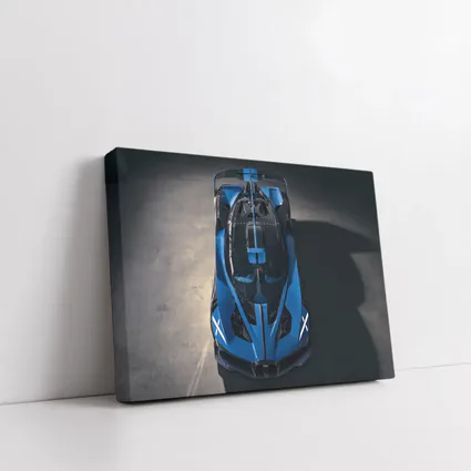 Bugatti Bolide Blue Hypercar Overhead View